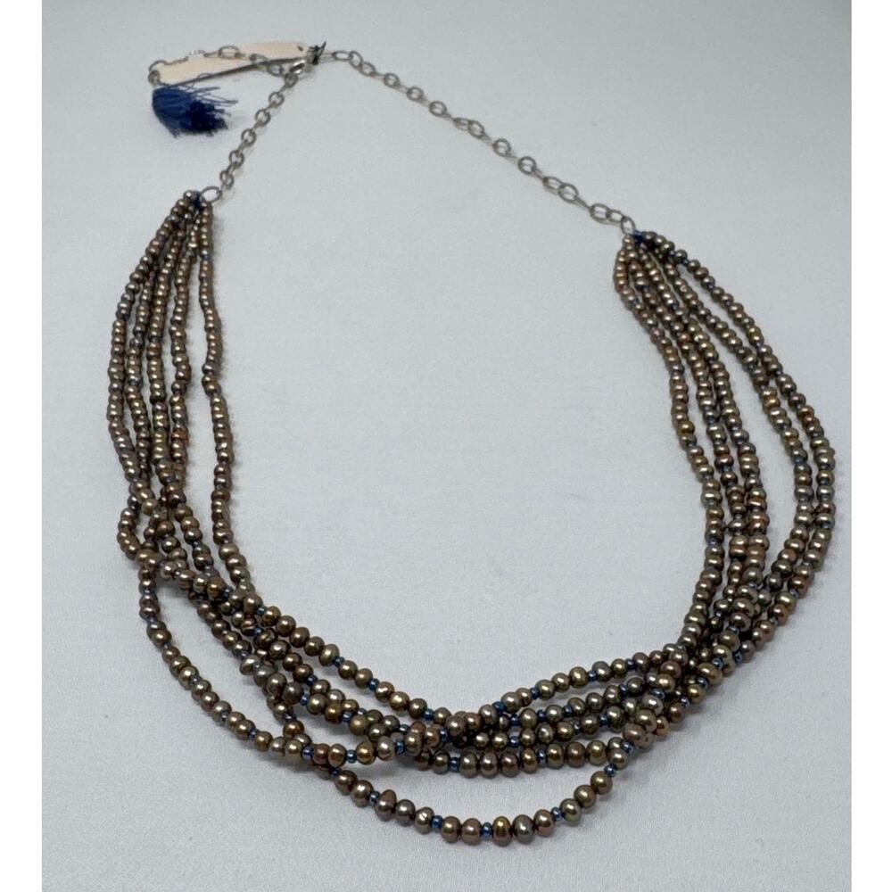 Peyote Bird Free Spirit NWT Multi Strand Pearl Beaded Statement Necklace
